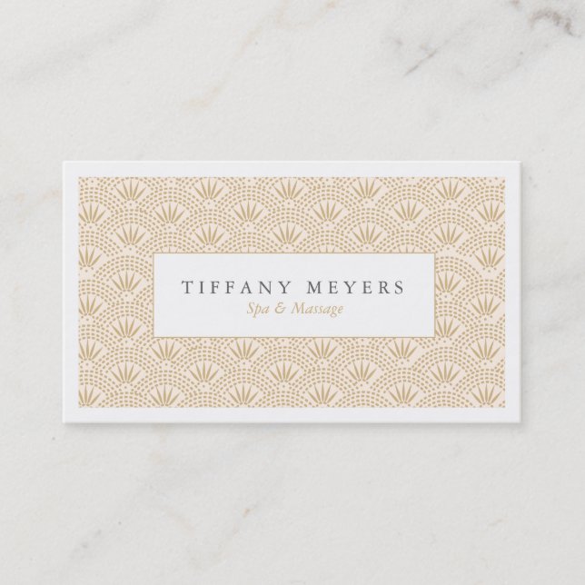 Deco Seigaiha Business Cards (Front)