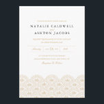 Deco Seigaiha Wedding Invitation<br><div class="desc">Elegant gold and white vintage inspired wedding design by Shelby Allison. View the Deco Seigaiha Collection to view matching items with this design including invitations,  rsvp cards,  stickers and more.</div>