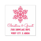 Deco Snowflake Script Holiday Return Address