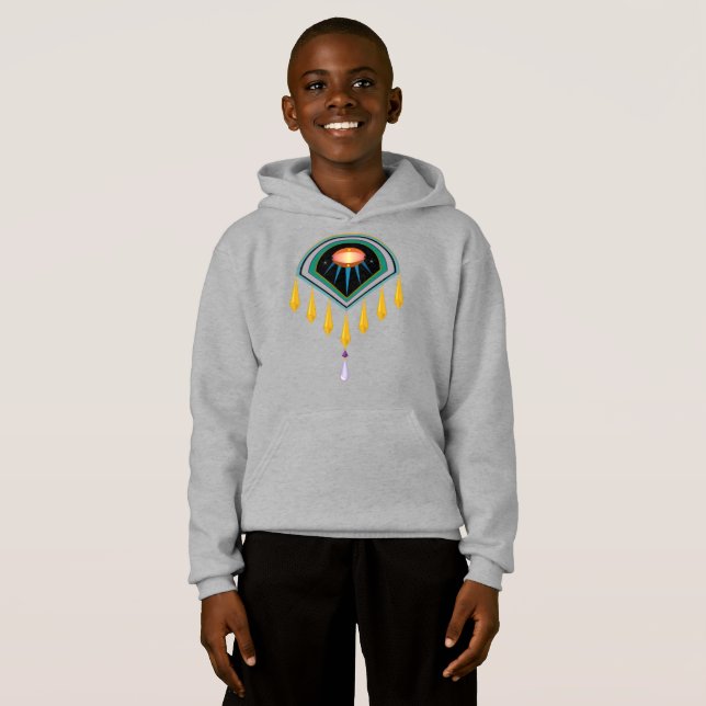 Deco Space Egg Kids Unisex Pullover Hoodie (Front Full)