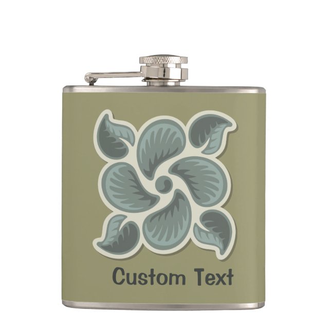 Deco tile 2 hip flask (Front)