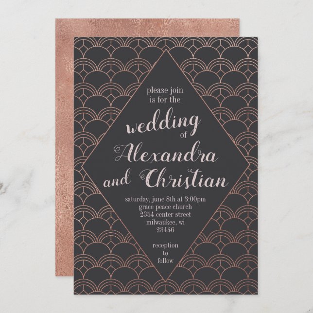 Deco Vibes Invitation (Front/Back)