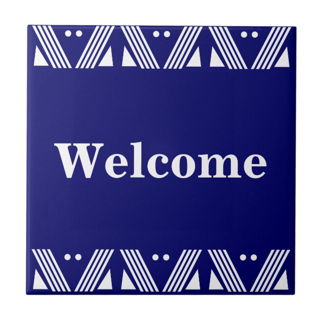 Deco Welcome Sign Tile (Front)