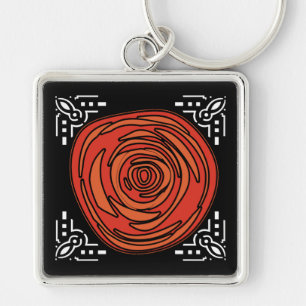 Decofied Rose (Premium Square) Key Ring