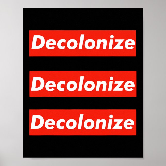 Decolonise Your Mind - Stay Woke - Resist And Prot Poster (Front)