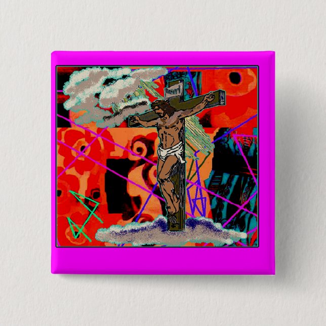 decolores 15 cm square badge (Front)