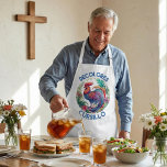 DeColores Cursillo Colorful Floral Rooster  Apron<br><div class="desc">Celebrate the joyful spirit of the Cursillo Movement with this beautifully detailed DeColores rooster design, surrounded by rich colors and natural floral and botanical elements that symbolize renewal, growth, and Christian faith. The rooster, a traditional symbol of awakening and vigilance, represents the call to live the Fourth Day with intention...</div>