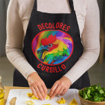 DeColores Cursillo Colorful Rooster Vivid Rainbow  Apron<br><div class="desc">Celebrate your Cursillo journey with this vibrant "DeColores" rooster t-shirt, bursting with the colors of faith, renewal, and Christian community. This eye-catching artwork features a beautifully detailed rainbow rooster, framed by a bold red circle with the words "DeColores" and "Cursillo" in matching lettering. Perfect for Cursillistas who want to share...</div>