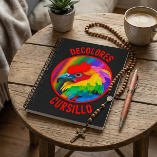 DeColores Cursillo Colorful Rooster Vivid Rainbow  Notebook