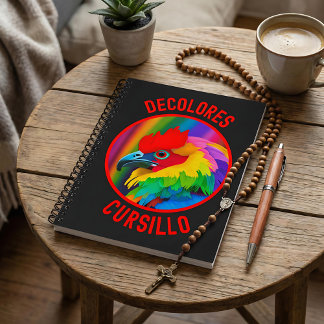 DeColores Cursillo Colorful Rooster Vivid Rainbow  Notebook