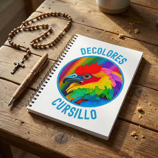 DeColores Cursillo Colorful Rooster Vivid Rainbow  Notebook
