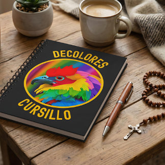 DeColores Cursillo Colorful Rooster Vivid Rainbow  Notebook
