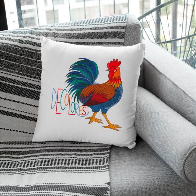 DeColores Cursillo Colourful Rooster Cushion (Creator Uploaded)