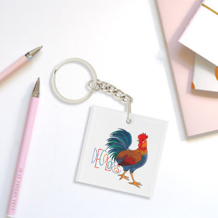 DeColores Cursillo Colourful Rooster Key Ring