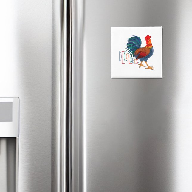 DeColores Cursillo Colourful Rooster Magnet (Creator Uploaded)