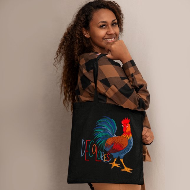 DeColores Cursillo Colourful Rooster Tote Bag (Creator Uploaded)