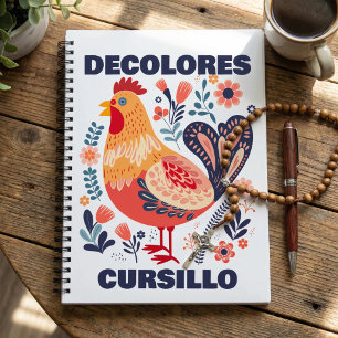 DeColores Cursillo Folk Art Rooster Christian Notebook