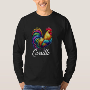 DeColores Cursillo Rainbow Rooster Catholic T-Shirt