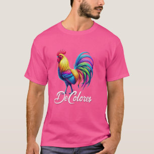 DeColores Cursillo Rainbow Rooster Catholic T-Shirt