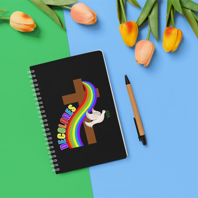 DeColores Cursillo Rainbow With Cross and Peace Do Notebook (Creator Uploaded)