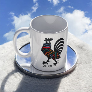 DeColores Cursillo Rooster Black Silhouette  Coffee Mug