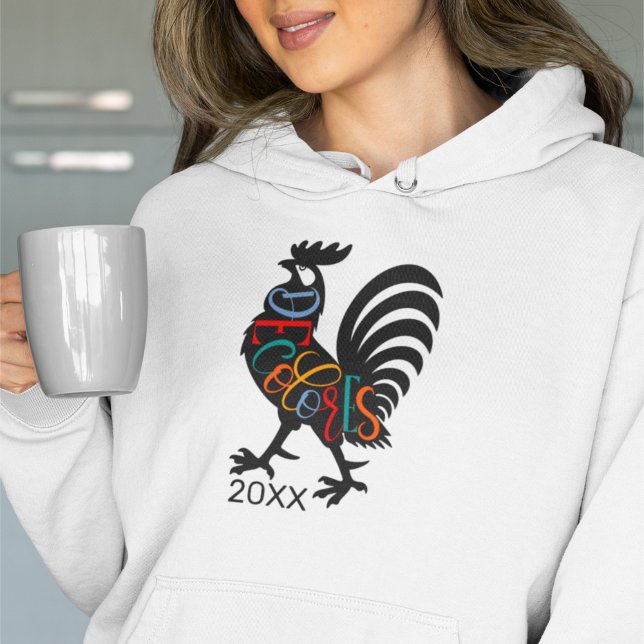 DeColores Cursillo Rooster Black Silhouette  Hoodie (Creator Uploaded)