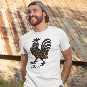 DeColores Cursillo Rooster Black Silhouette  T-Shirt