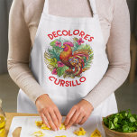 DeColores Cursillo Rooster Monstera Leaves Flowers Apron<br><div class="desc">Celebrate the joyful spirit of DeColores with this vibrant Cursillo apron, featuring a colorful rooster design inspired by the beloved traditions of the Cursillo movement. The bright rainbow rooster and bold DeColores Cursillo text represent the faith, fellowship, and Christian community that unite Cursillistas around the world. This eye-catching apron is...</div>