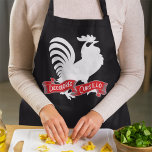 DeColores Cursillo Rooster Silhouette with Banner Apron<br><div class="desc">Celebrate your Cursillo journey and the joy of living “De Colores” with this bold and meaningful apron! Featuring a striking silhouette of the iconic rooster—symbolizing the light, renewal, and spirit of the Catholic Cursillo Movement—this artwork includes a vintage-style banner with the words "DeColores Cursillo."Perfect for Cursillistas, this design is ideal...</div>