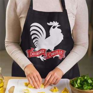 DeColores Cursillo Rooster Silhouette with Banner Apron