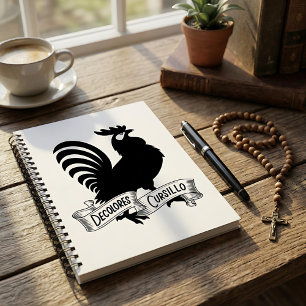 DeColores Cursillo Rooster Silhouette with Banner Notebook