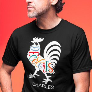 DeColores Cursillo Rooster White Silhouette  T-Shirt