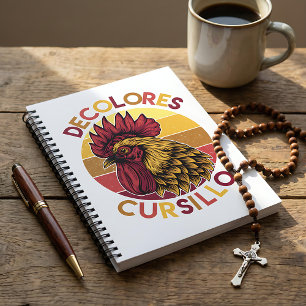 DeColores Cursillo Rooster with Distressed Sunset Notebook