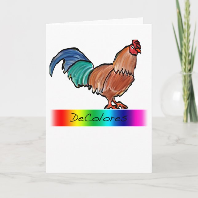 DeColores Rooster Card (Front)