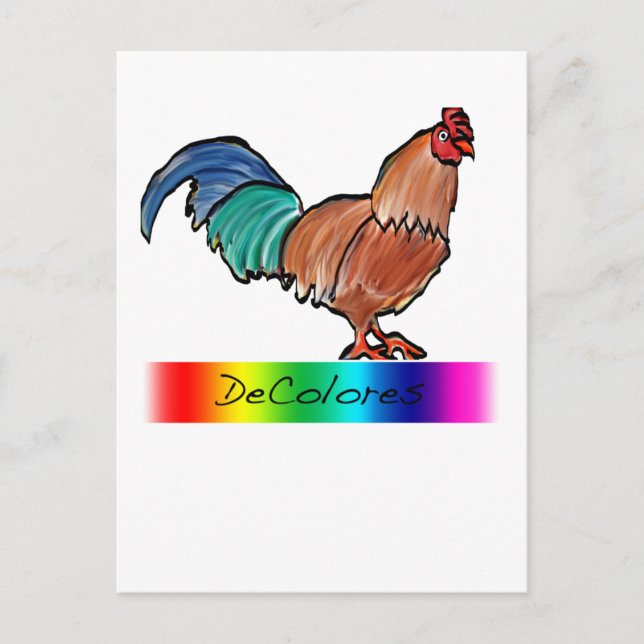 DeColores Rooster Postcard (Front)