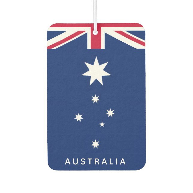 Deconstructed Australian Flag Car Air Freshener (Front)