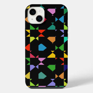 Deconstructed Chequered Colour Pattern iPhone 14 Plus Case