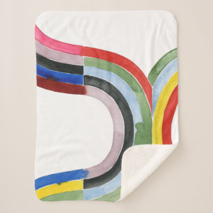 Deconstructed Rainbow - Horizontal Sherpa Blanket