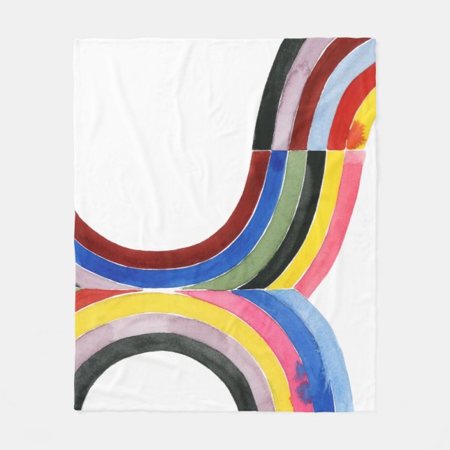 Deconstructed Rainbow - Vertical Fleece Blanket (Front)