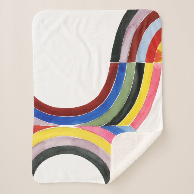Deconstructed Rainbow - Vertical Sherpa Blanket (Front)