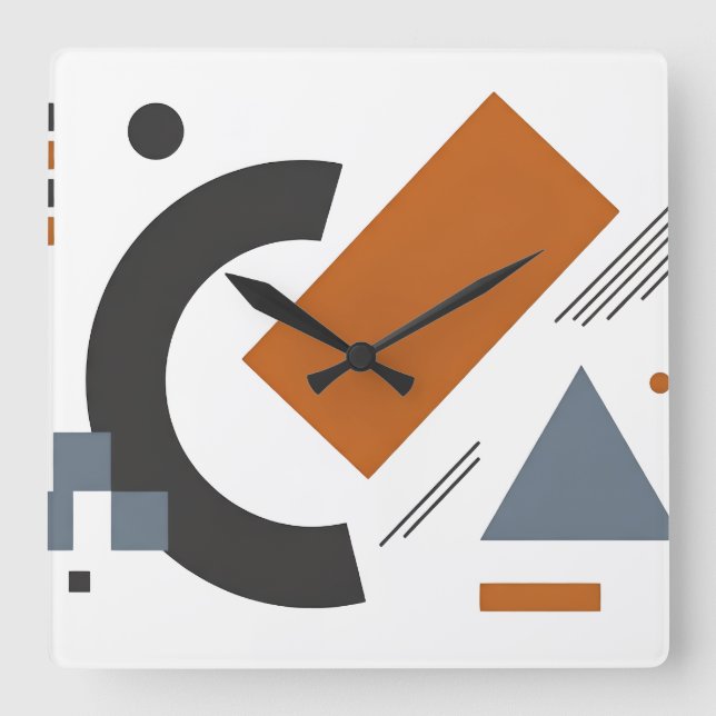 Decor Clocks with creative geometric art (Front)