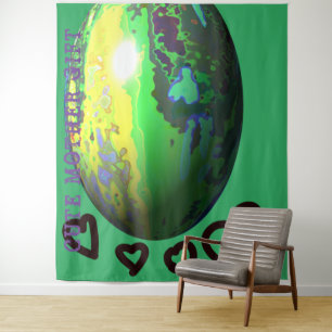 DECOR_CUTE MOTHER GIFT_mediumGREEN _RMDESIGNFLO55 Tapestry