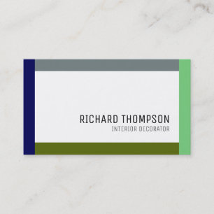 Decor professional business card with colour borde