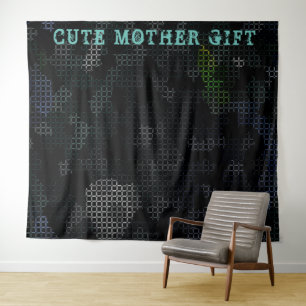 DECOR_Room_CUTE MOTHER GIFT_BLACK_RMDESIGNFLO55 Tapestry