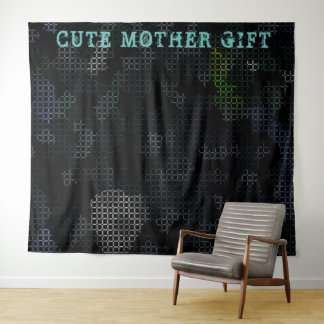 DECOR_Room_CUTE MOTHER GIFT_BLACK_RMDESIGNFLO55 Tapestry