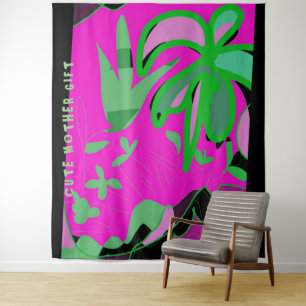 DECOR_Room_CUTE MOTHER GIFT_PINK_RMDESIGNFLO55 Tapestry