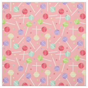 Decora Kei Pastel Candy Lollipops Pattern Fabric