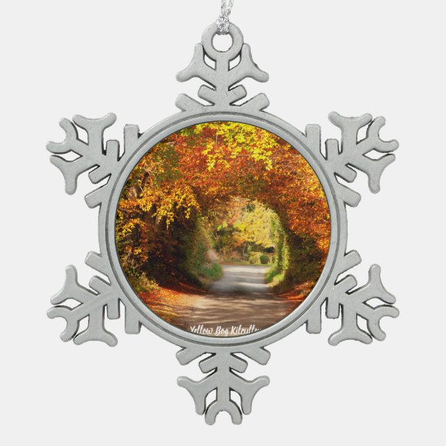Decoractions Yellow Bog Kilcullen Snowflake Pewter Christmas Ornament (Front)