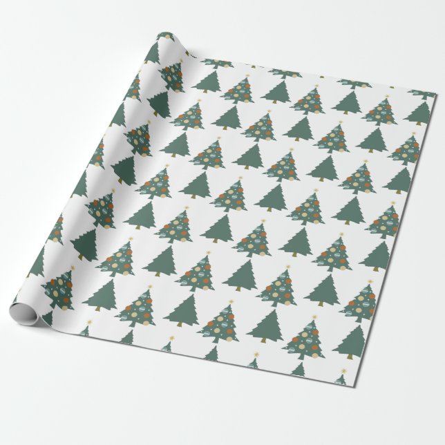 Decorate the Christmas Tree Wrapping Paper (Unrolled)
