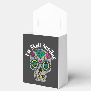 Decorated Abstract Skull favour box